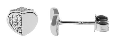 AKZENT Accent dames oorbel Heidi 925/- echt zilveren hart oorbellen "Heidi" met zirkonia