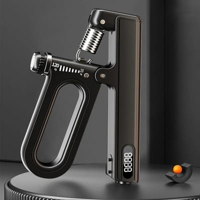 Handgriptrainer voor Polsversterking met Teller, Verstelbare Weerstand, Krachttrainer voor Onderarmspieren, 22-260lbs