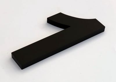Promessa-Design - Huisnummer 1 Zwart Mat Acrylaat Groot - Hoogte 15 cm - Dikte 10 mm - onderhoudsvrij - Type Acrylaat/15/MatZwart/Arial.