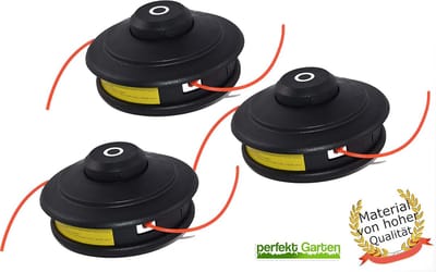 Draadkoppen - Bosmaaier Spoelen - Onkruid Maaien - Automatische Draadtoevoer - 3 Stuks 115mm - Zwart
