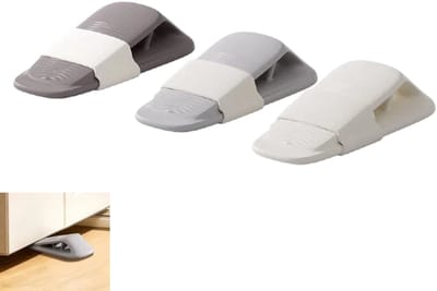 3 stuks- deurstopper - Deurblokkering/botsingsstopper - Deurkaart - Deurstopper - Deurplug - Antislip deurstopper - Wit, grijs, bruin - 12,3*2,5 cm - Geschikt voor woningen, kantoren, hotels, scholen, klaslokalen, slaapkamers, badkamers