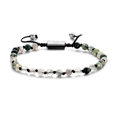 Frank 1967 Beads 7FB 0366 Natuurstenen armband - One-size - 4 mm - Groen