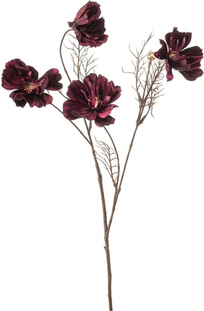Emerald - Kunstbloem Cosmos velvet 83cm paars - Kunstplant voor binnen