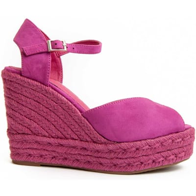 Sandalia Con Cuña De Esparto Para Mujer.  Montevita  Wesparto7  91751 40 roze