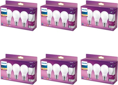 Philips Voordeelverpakking - E27 - LED Standaard lamp - Helder - 60W - Niet Dimbaar - Warmwit Licht - Set van 18 Stuks