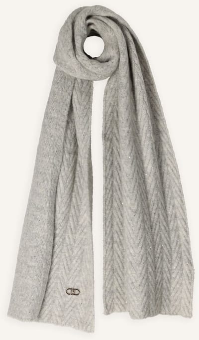 Liu Jo Sciarpa Filo Paillettes Sjaals Dames - Lichtgrijs - Maat ONESIZE
