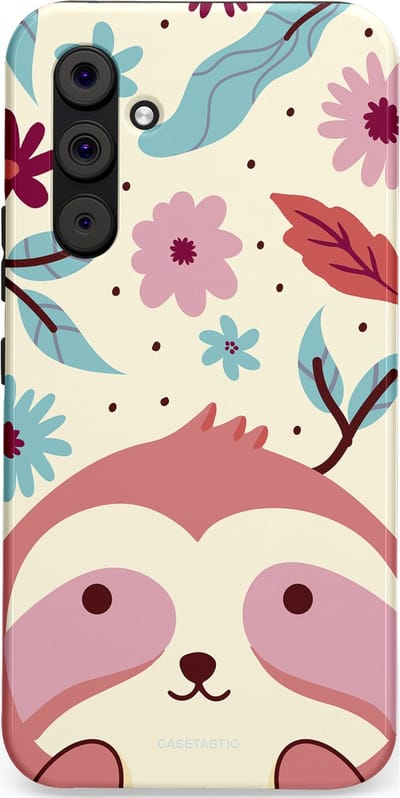 Casetastic Hoesje Geschikt voor Samsung A54 (5G) - Stijlvolle Beschermende Duo-layer Case - Luiaard knuffels