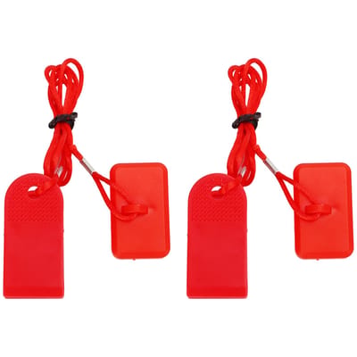 2 STUKS Loopband Veiligheidsschakelaar Rechthoekige Inzet ABS en Messing Loopband Veiligheidsslot voor Yijian AD red