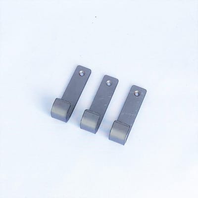 GoudmetHout Industriële Haken - Handoekhaakje - Kapstokhaakje - Mat Blank - 3 stuks
