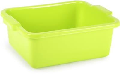 Plasticforte afwas en schoonmaak Teil - Rechthoek model - kunststof - 11 liter - 40 x 30 x 14 cm - groen - spoelbak
