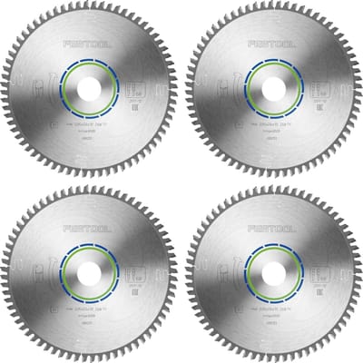 Festool HW 225x2,6x30 TF68 cirkelzaagblad aluminium / kunststof 4 stuks ( 4x 488291 ) 225 x 2,6 x 30 mm 68 tanden voor aluminium, non-ferrometalen, kunststof, PVC