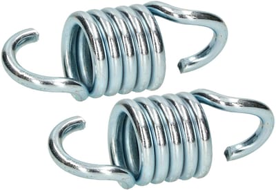 KOTARBAU® 2 stuks Schommelveer, Veer voor Hangmat, 7 mm, Verzinkt Staal, 6 Windingen, Zilver, Hangstoel Veer, Hangstoelveer, Trekveer met Haken, Hangmat trekveer