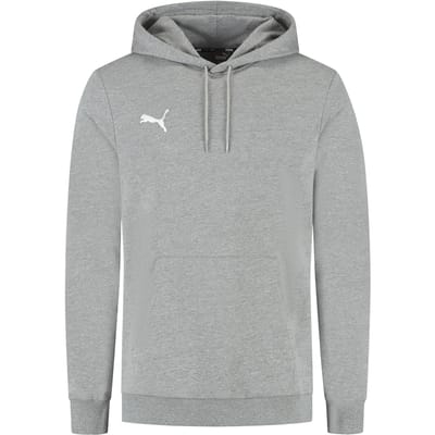 PUMA teamGOAL Casuals Hoody Heren sporttrui - Medium Gray Heather-Puma White