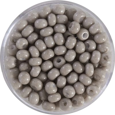 Rocailles, rijke kleuren, 4,5mm - Lichtgrijs