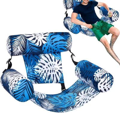 Zwembad Drijvende Float Stoel - Zwembad Hangmat en Ligzetel - Waterhangmat Drijvende Stoel Lounge - Vrouwen Mannen Zomer Zon Zee Vakantie Reizen Hotel Resort Meer Feest Buitenactiviteiten
