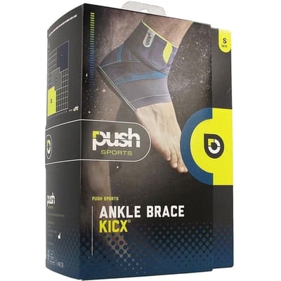 Push Sports Enkelbrace Kicx - Donkergrijs - Links - Maat S