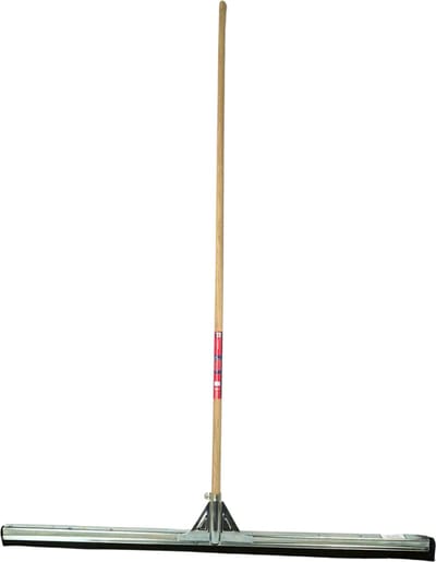 Synx Tools 100cm Vloertrekker met steel 150 cm Zwart 100 cm - Trekkers/moppen - Dweilen - vloerwisser met waterkeerrand - Schoonmaakartikelen - Vloermop/Vloerreiniger - Met Steel 150cm