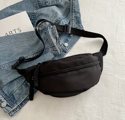 Heuptas - Waterafstotend - Heuptasje Wandelen - Fanny Pack Festival - Buideltasje - Telefoontasje - Geschikt voor Dames en Heren - Unisex - Zwart