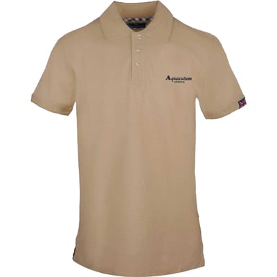 Aquascutum Polohemd voor heren met Union Jack-logo (Beige)