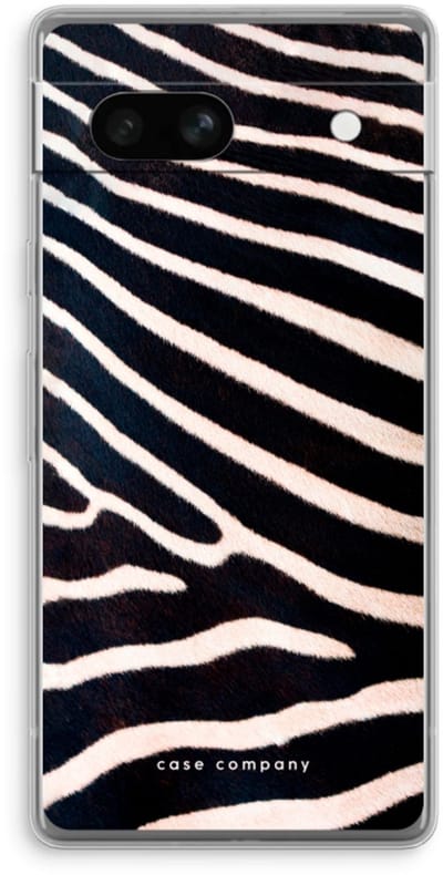 Case Company® - Hoesje geschikt voor Google Pixel 7A hoesje - Zebra - Soft Cover Telefoonhoesje - Bescherming aan alle Kanten en Schermrand