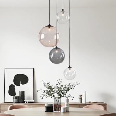 LumenXL LumenXL - Design hanglamp Luminor - Diverse glazen bollen - 4-lichts