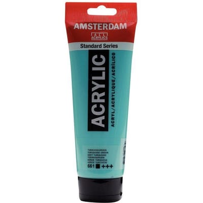 Peinture Acrylique en tube - Vert turquoise - 661 - Amsterdam - 250ml vert