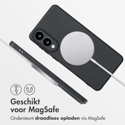 imoshion Hoesje - Geschikt voor Samsung Galaxy S25 Edge - Color Backcover met Magnetische Ring - Zwart