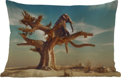 Buitenkussens - Tuin - Olifant - Boom - Natuur - Woestijn - 50x30 cm