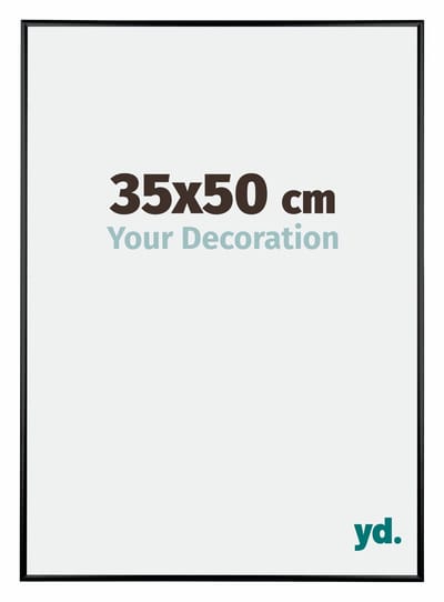 Your Decoration - Fotolijst 35x50 cm - Aluminium - Zwart Hoogglans - Kent