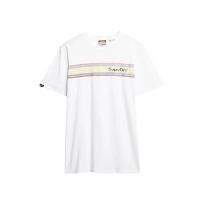 Superdry - Relaxt gestreept T-shirt met logo van evenement - Heren - T-shirts
