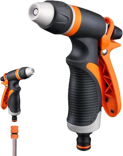 Tuinslangmondstuk - Spuitpistool - Gazon Bewateren - Verstelbaar Sproeipatroon - 18.7 cm - Zwart