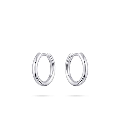 Gisser Jewels - Oorringen KCL2/15 - gerhodineerd sterling zilver - gepolijst - 2 x 15 mm
