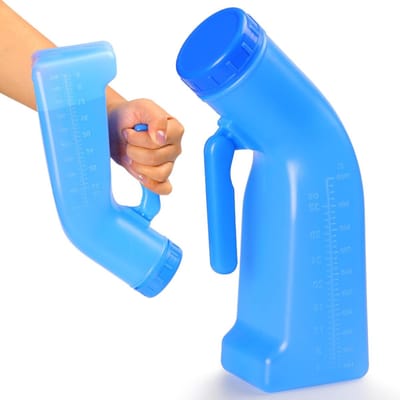 Nexvo® Plasfles Mannen - Urinaal voor Mannen - Urinaal - Blauw - 23cm x 14cm x 8cm