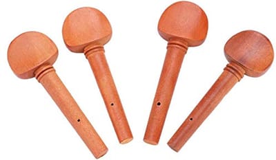 Dailygoods- Stemsleutels 4 Stuks - Jujubehout - Vioolsnaar Onderdelen - Duurzaam - Elegant Ontwerp - Hoge Betrouwbaarheid - Vioolonderdelen