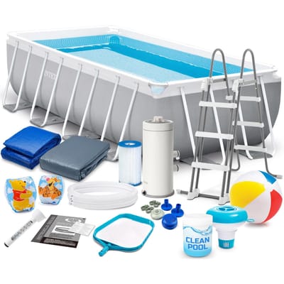 Intex Prism Frame Serie - Framezwembad - 488x244x107 cm - Met Accessoires - Blauw