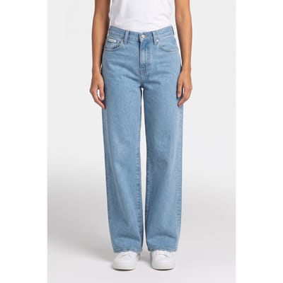 Calvin Klein The Wide Leg Radio Blue Jean Radio Blues Taglia: W26 | Pantaloni Outlet | Donna | Blu