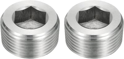 2 Stuks RVS Buisstop met Manneschroefdraad NPT 1 Inch voor Afdichting