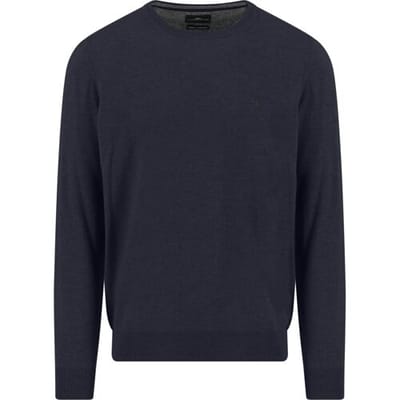 Fynch-Hatton Trui O-Neck Merino Cashmere Navy / male