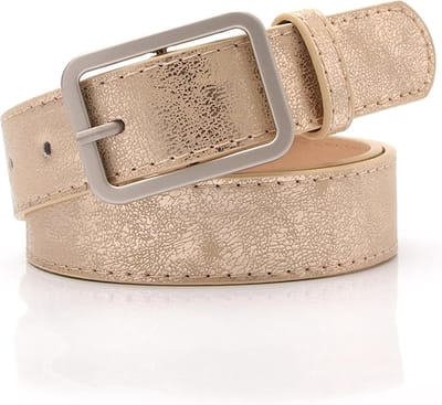 Metallic Riem - Gold / Goud | Riemmaat 90 cm | Lengte 100 x 3 cm | Kunstleer /Staal | Fashion Favorite