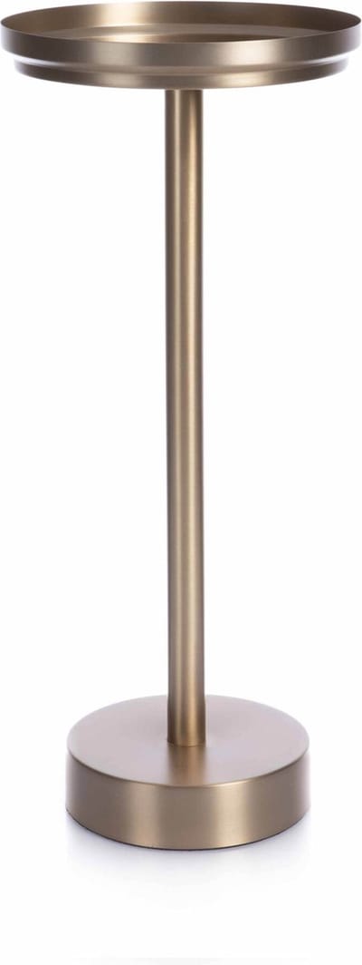 XLBoom Rondo Dienbladtafel Soft Copper - 28x28x64cm - Luxe design dienblad op standaard voor wijnkoeler ontworpen door Sascha Sartory
