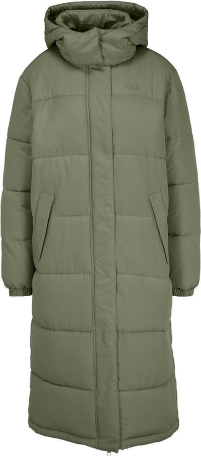 Fila dames gewatteerd jack Braunfels Long Puffer Jacket Oil Green