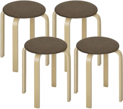 Homcom Kruk-Houtmateriaal, Polyester-40L x 40B x 45H cm-Bruin