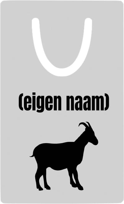 Hacebo® - geit met eigen naam metalen boekenlegger - Geit - geiten liefhebbers - dieren liefhebber - leuk cadeau voor iemand die houdt van geiten - cadeau - kado Bladwijzer boekenleggers - 7.6 cm x 5cm