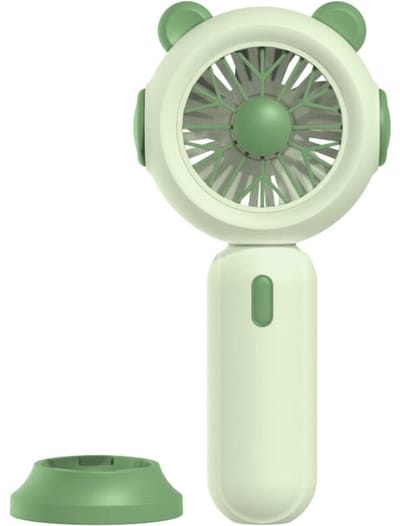 fan-Draagbare ventilator met USB-oplaadfunctie - Kleine ventilator op AA-batterijen met 3 windsnelheden, geschikt voor op reis en op kantoor.