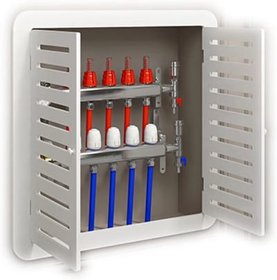Radiatorpaneel - Verwarmingskast - Ruimte Verfraaien - Dubbele Deur - 90x50cm - Wit