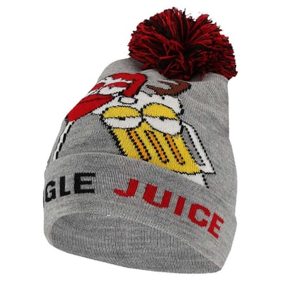 Morethansocks - Kerstmuts met lichtjes - Unisex - One Size - Grijs jingle juice - Kerstmutsen - Kerstmuts met verlichting