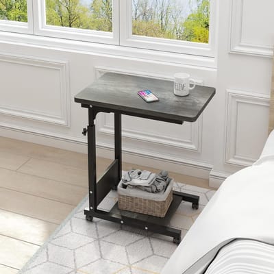 In Hoogte Verstelbare C-Tafel voor Bank en Bed met Wielen