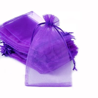 Dailygoody - Organza zakjes - Geschenken verpakken - 50 stuks paars