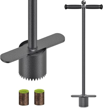 Bloembollenplanter met Lange Handgreep, 83 cm - Tuintransplanter voor Bloemen, Aardappelen en Tulpen met Scherpe Tanden en Diepte van 9 cm voor Efficiënt Graven en Planten