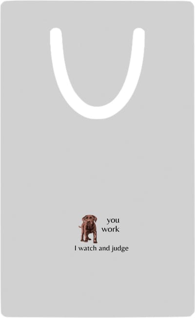 Hacebo® - you work I watch and judge metalen boekenlegger- Quotes - mensen die houden van quotes - hond - quotes - verjaardagscadeau - verjaardag - cadeau - kado - geschenk - gift Bladwijzer boekenleggers - 7.6 cm x 5cm